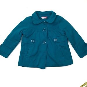 Cutie Fashion Girls Teal Peacoat Sz XS